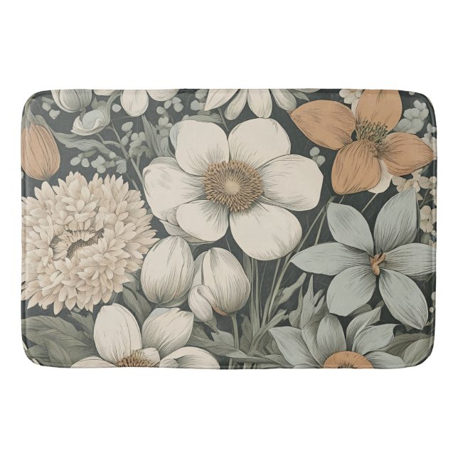Spring Flowers Bath Mat (Front)
