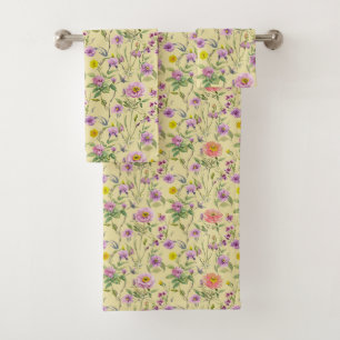 Spring Flowers Bath Towel Set