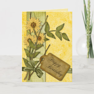 Spring Flowers Birthday Card