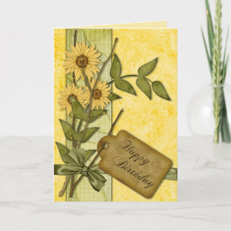 Spring Flowers Birthday Card