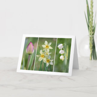 'Spring Flowers' blank greeting card