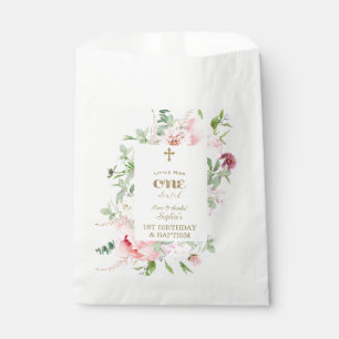 Spring Flowers Bloom First Birthday & Baptism Favour Bags