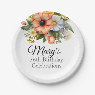 Spring Flowers Bouquet Clipart-92390 Paper Plate