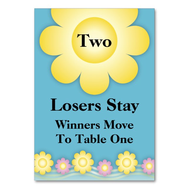 Spring Flowers Bunco Table Card #2 (Front)