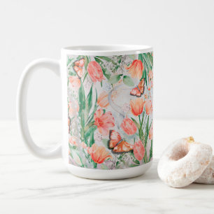 Spring Flowers Butterflies Coffee Mug