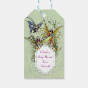 Spring Flowers & Butterfly Fairies Gift Tags