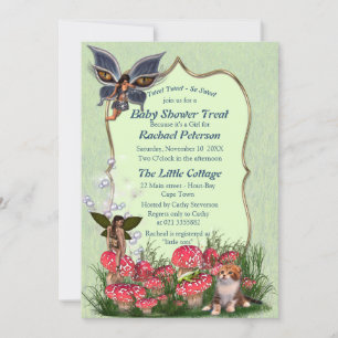 Spring Flowers & Butterfly Fairies Invitation