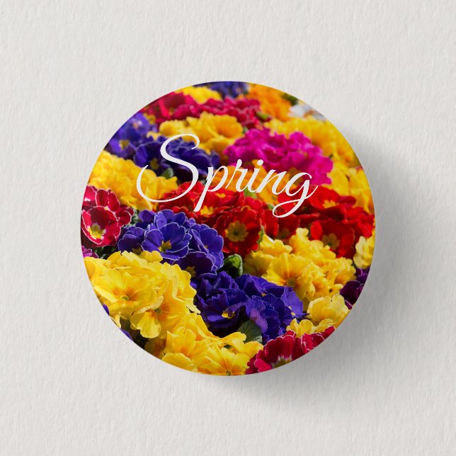 Spring flowers button (Front)
