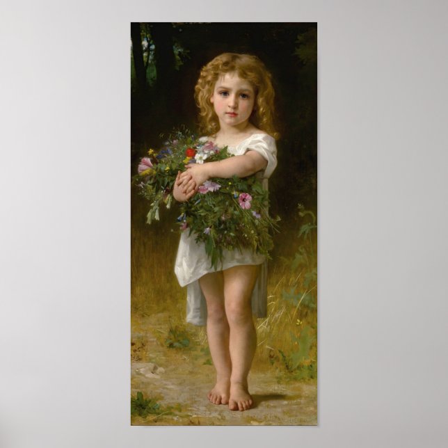 Spring flowers by William Bouguereau Poster (Front)