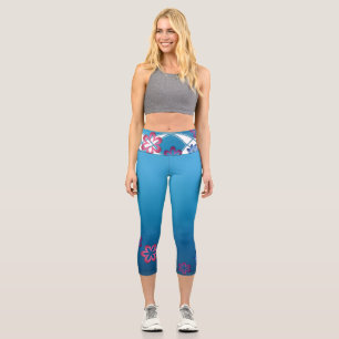 Spring Flowers Capri Leggings