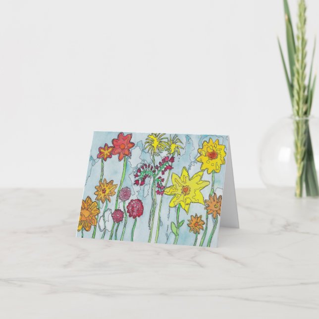 Spring Flowers Card (Front)