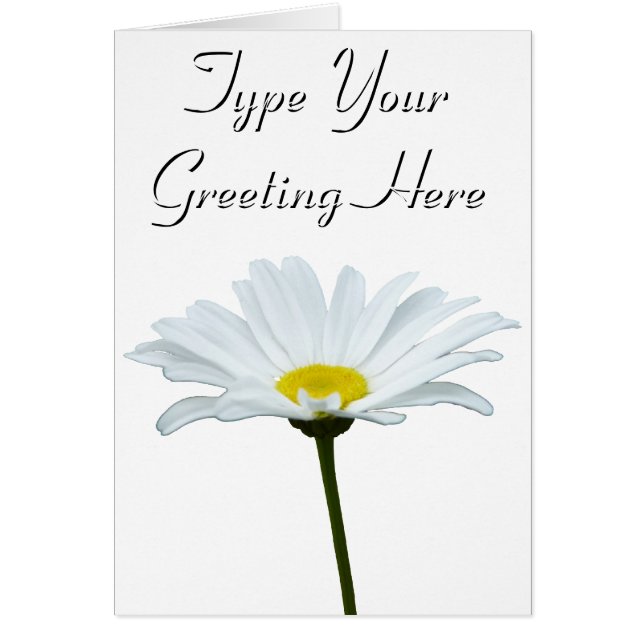 Spring Flowers Card Personalised Daisy Flower Cars (Front)