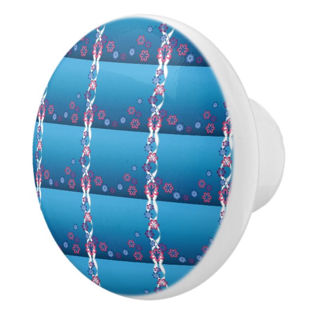 Spring Flowers Ceramic Knob (Right)