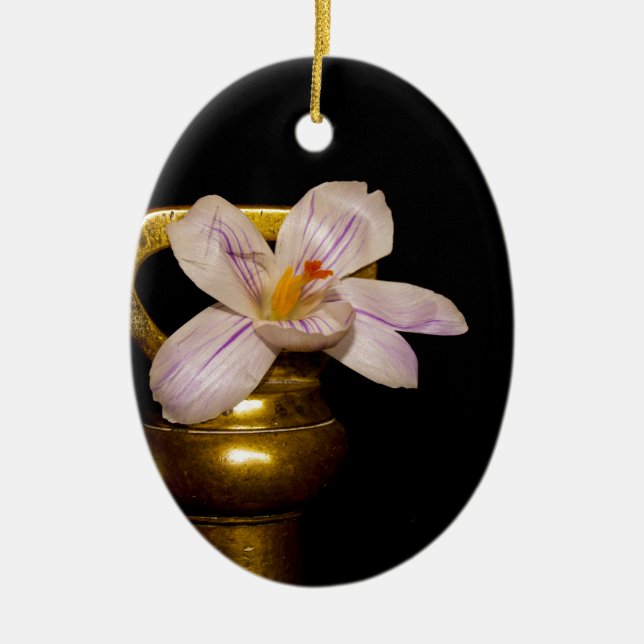 Spring Flowers Ceramic Tree Decoration (Front)