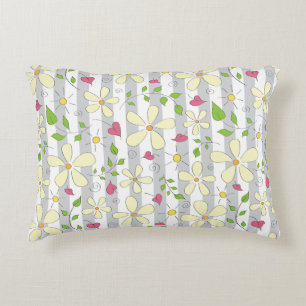 Spring flowers chamomile daisy floral cartoon decorative cushion
