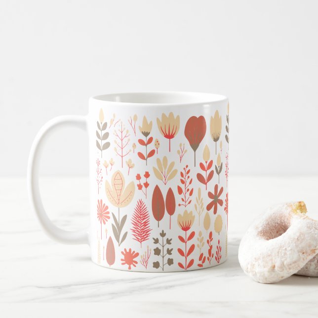 Spring Flowers Coffee Mug (With Donut)