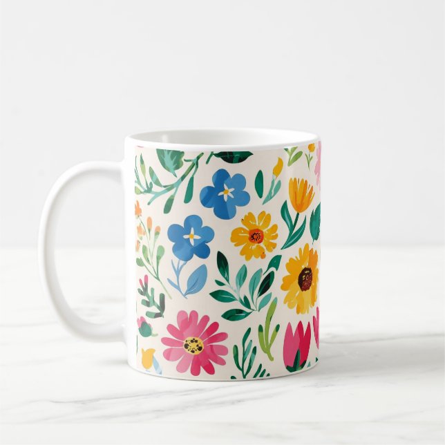 Spring Flowers Coffee Mug (Left)