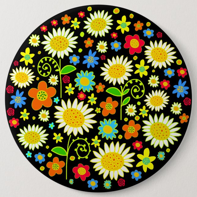 Spring Flowers - Colossal 6 Cm Round Badge (Front)