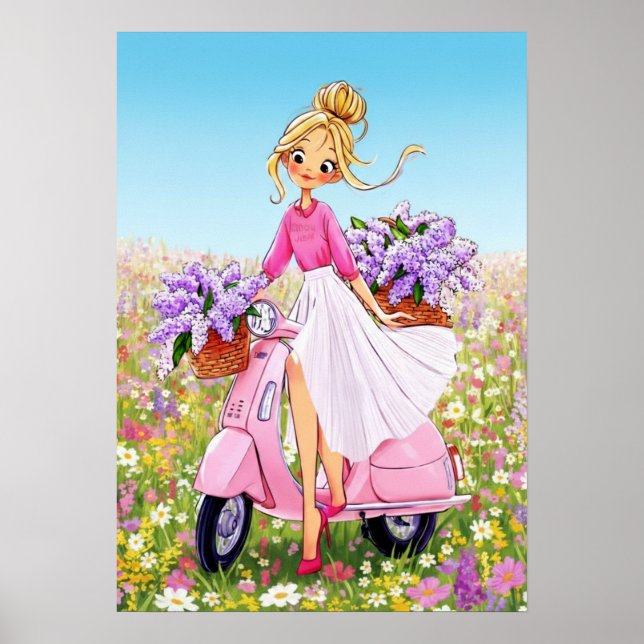 Spring Flowers Design Poster (Front)