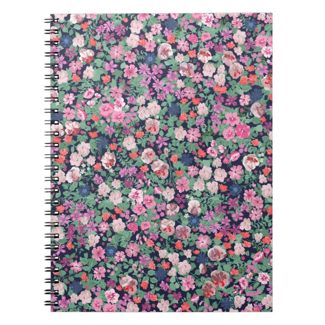 Spring flowers design. Seamless floral pattern. Pl Notebook (Front)