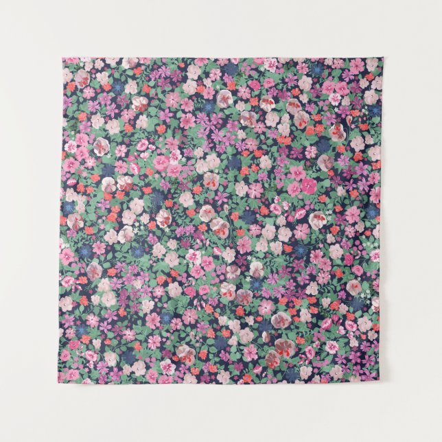 Spring flowers design. Seamless floral pattern. Pl Tapestry (Front)