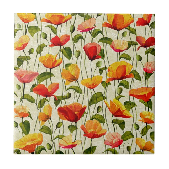 Spring Flowers Design Tile (Front)