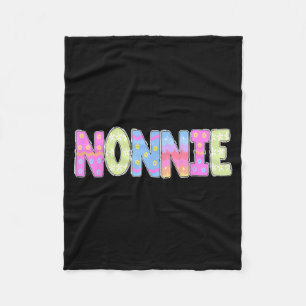 Spring Flowers Easter Grandma Nonnie Fleece Blanket