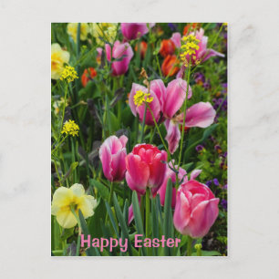 Spring Flowers Easter Postcard