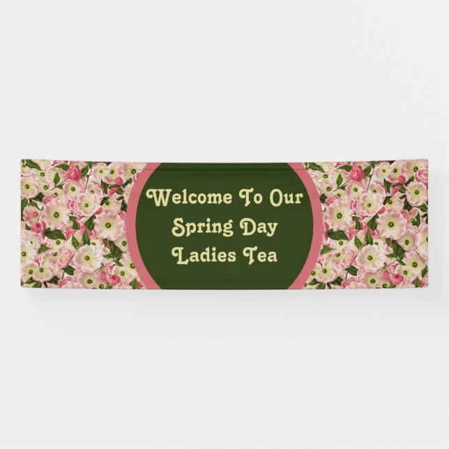 Spring flowers elegant blossom floral banner (Horizontal)