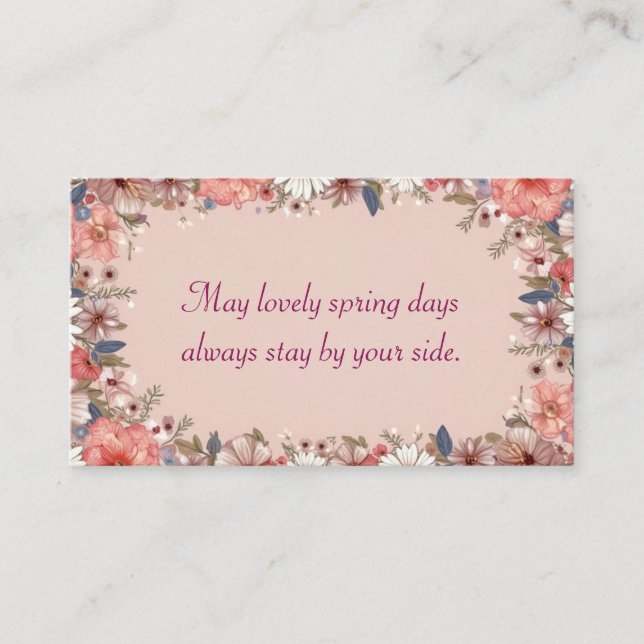 Spring Flowers Enclosure Card (Front)