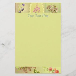 Spring Flowers Ephemera Stationery