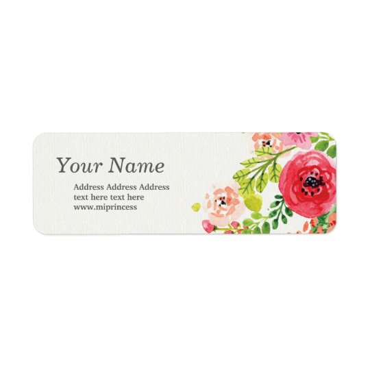 spring flowers floral return address stickers return address label