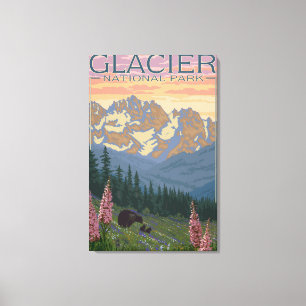 Spring Flowers - Glacier National Park, MT Canvas Print