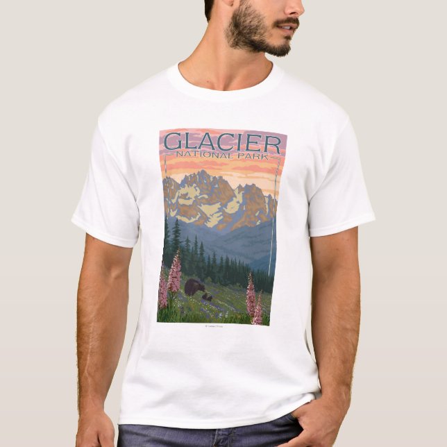 Spring Flowers - Glacier National Park, MT T-Shirt (Front)