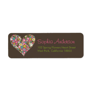 Spring Flowers Heart Love Bridal Shower Wedding