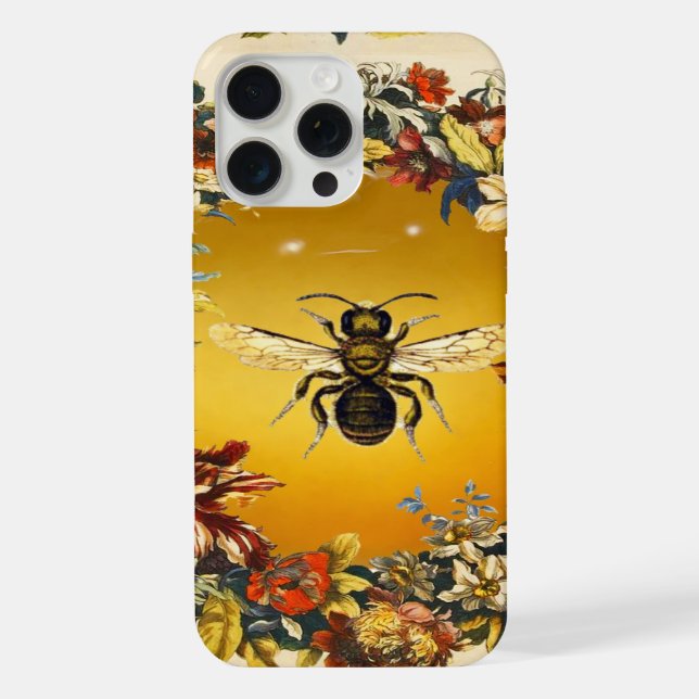 SPRING FLOWERS HONEY BEE / BEEKEEPER BEEKEEPING iPhone CASE (Back)
