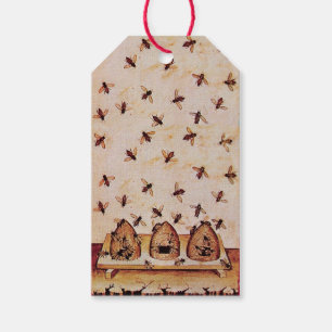 SPRING FLOWERS HONEY BEE ,BEEKEEPER Christmas Gift Tags