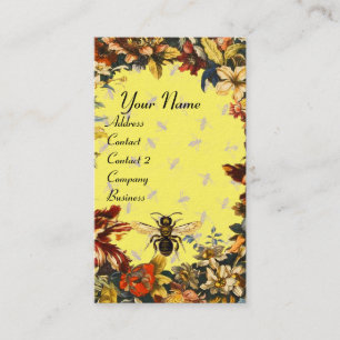 SPRING FLOWERS HONEY BEE ,BEEKEEPING,BEEKEEPER BUSINESS CARD