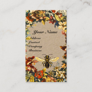 SPRING FLOWERS HONEY BEE BEEKEEPING WAX SEAL Kraft Business Card