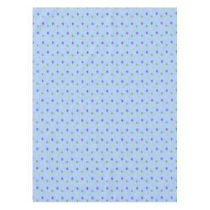 Spring Flowers in Chinoiserie Pots Periwinkle Blue Tablecloth