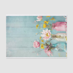 Spring Flowers in Mason Jars Tissue Paper