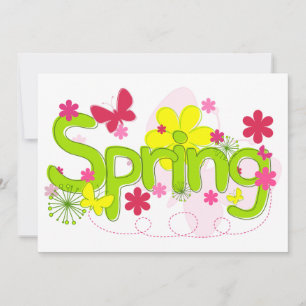 Spring Flowers Invitations