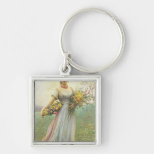 Spring Flowers Key Ring
