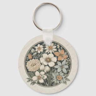 Spring Flowers Key Ring