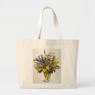Spring Flowers Large Tote Bag