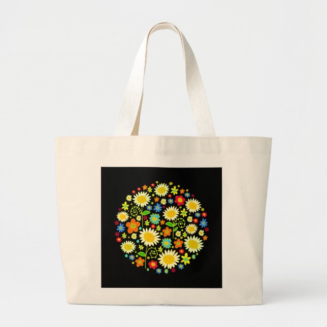 Spring Flowers Large Tote Bag (Front)