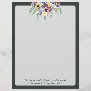 Spring Flowers, Letterhead Design