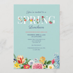 Spring Flowers Luncheon Invitation