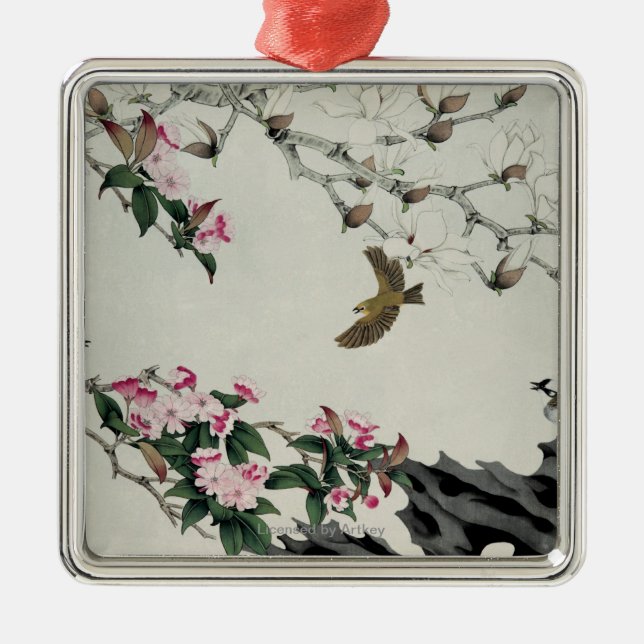 Spring Flowers Metal Tree Decoration (Front)