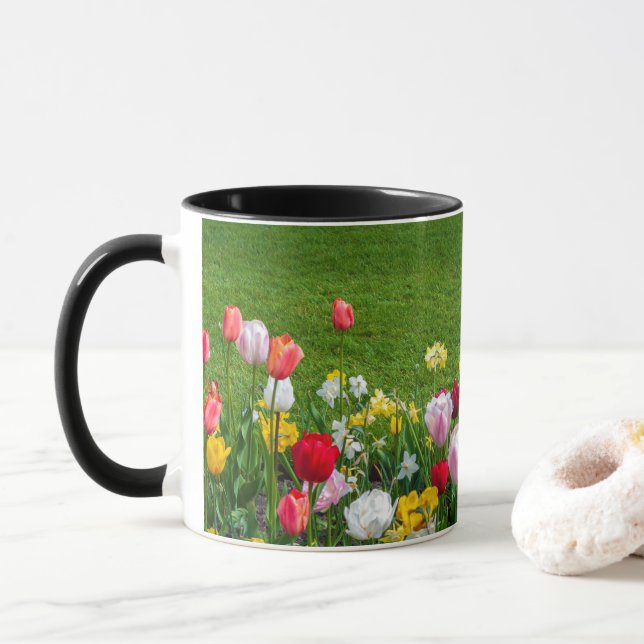 Spring flowers mug (With Donut)